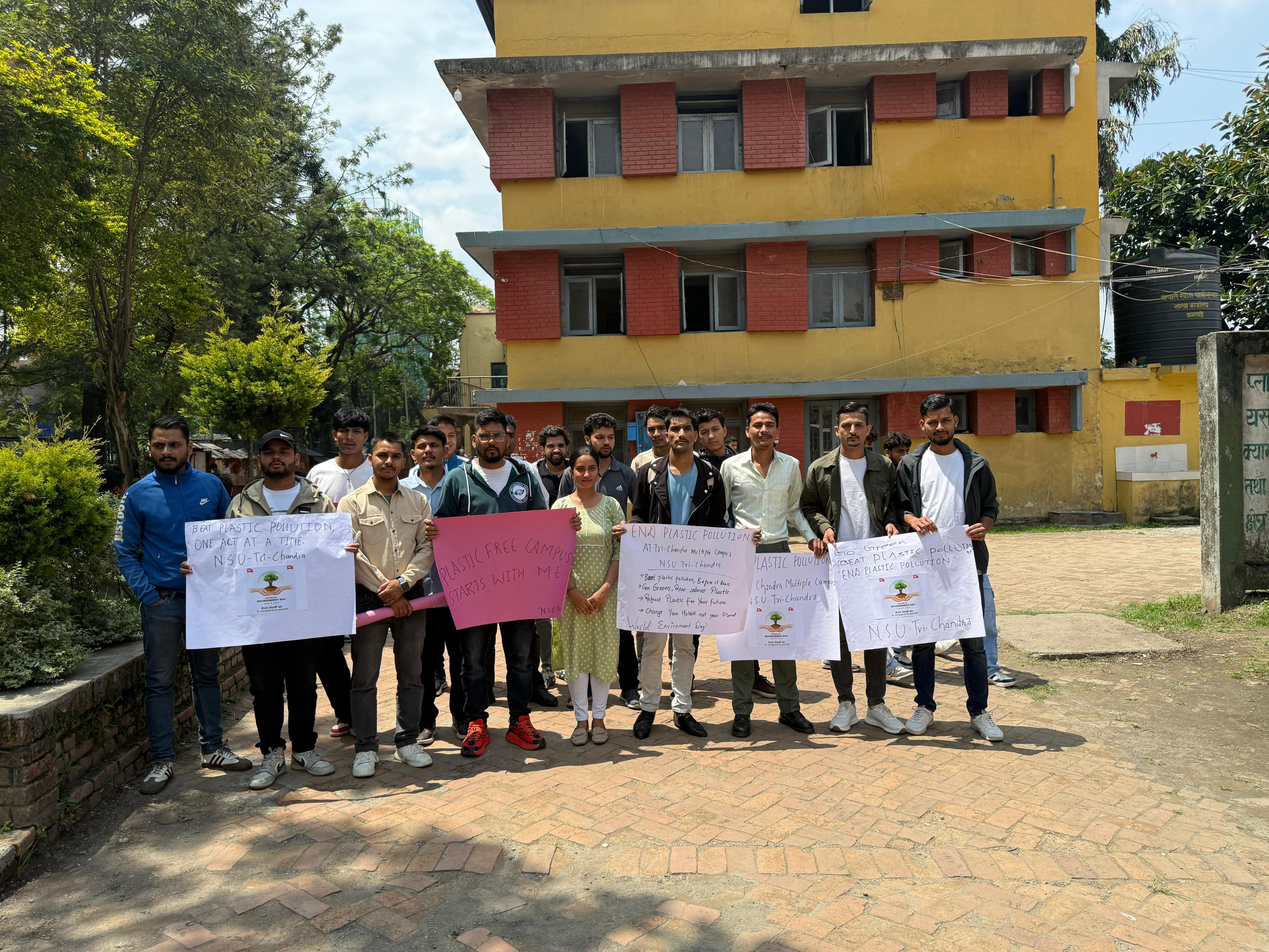 विश्व वातावरण दिवस २०८२: त्रि–चन्द्र क्याम्पसमा “Beat the Plastic Pollution” अभियानको उत्साहपूर्ण शुरुवात