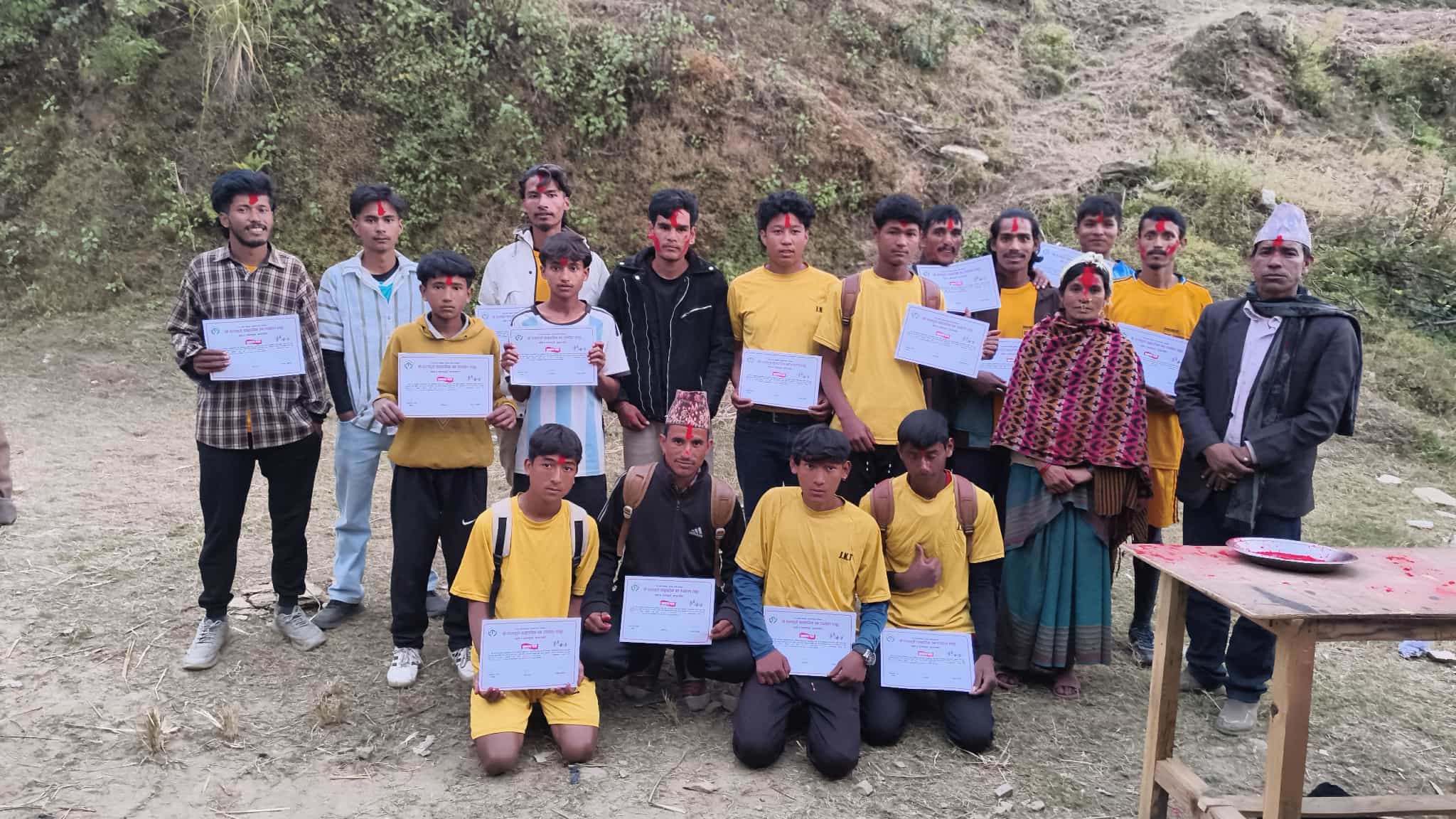 फलफूले भुवा मेलामा भलिबल प्रतियोगिता सम्पन्न बिजेता कुशे ४ तम्ती